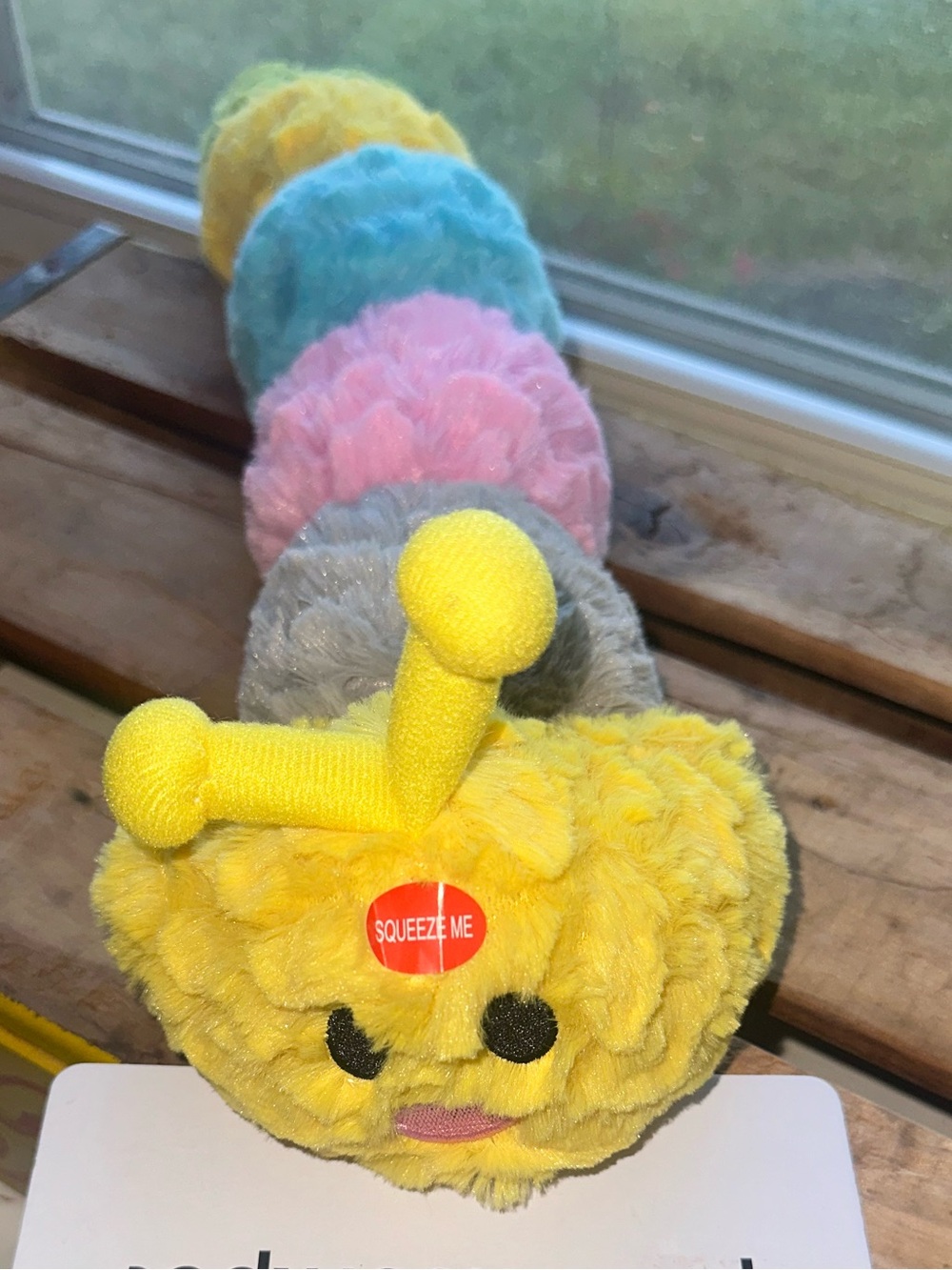 Patchwork Pet Pastel Caterpillar 20-Inch Squeak Toy for Dogs ~ New
